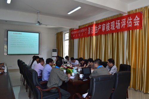 海峽科化龍巖分公司清潔生產(chǎn)審核順利通過現(xiàn)場評估,圖為清潔生產(chǎn)審核報告評估會現(xiàn)場.鄧義楨攝.jpg