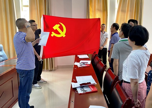 吳瑤：龍巖分公司機(jī)關(guān)二黨支部重溫入黨誓詞.jpg