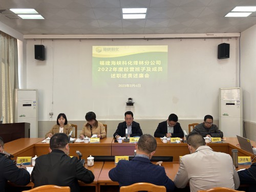 海峽科化烽林分公司召開2022年度經(jīng)營班子及成員述職述責(zé)述廉會1.jpg